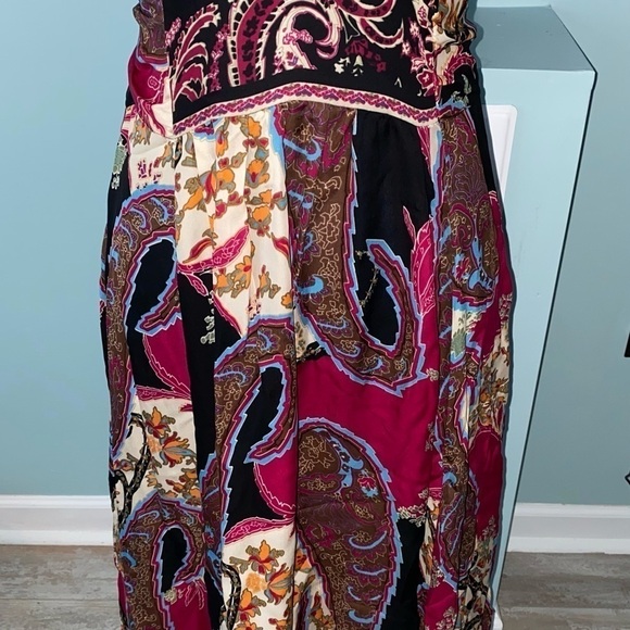 ECI New York Dress Size 6 Ties In Front or Back Colorful V-neck in EUC - Picture 6 of 8